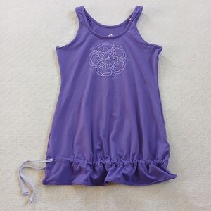 adidas ♡ climalite y2k side tie yoga tank top purple medium chi